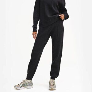NWOT - MATE the Label Organic Waffle Relaxed Jogger In Jet Black